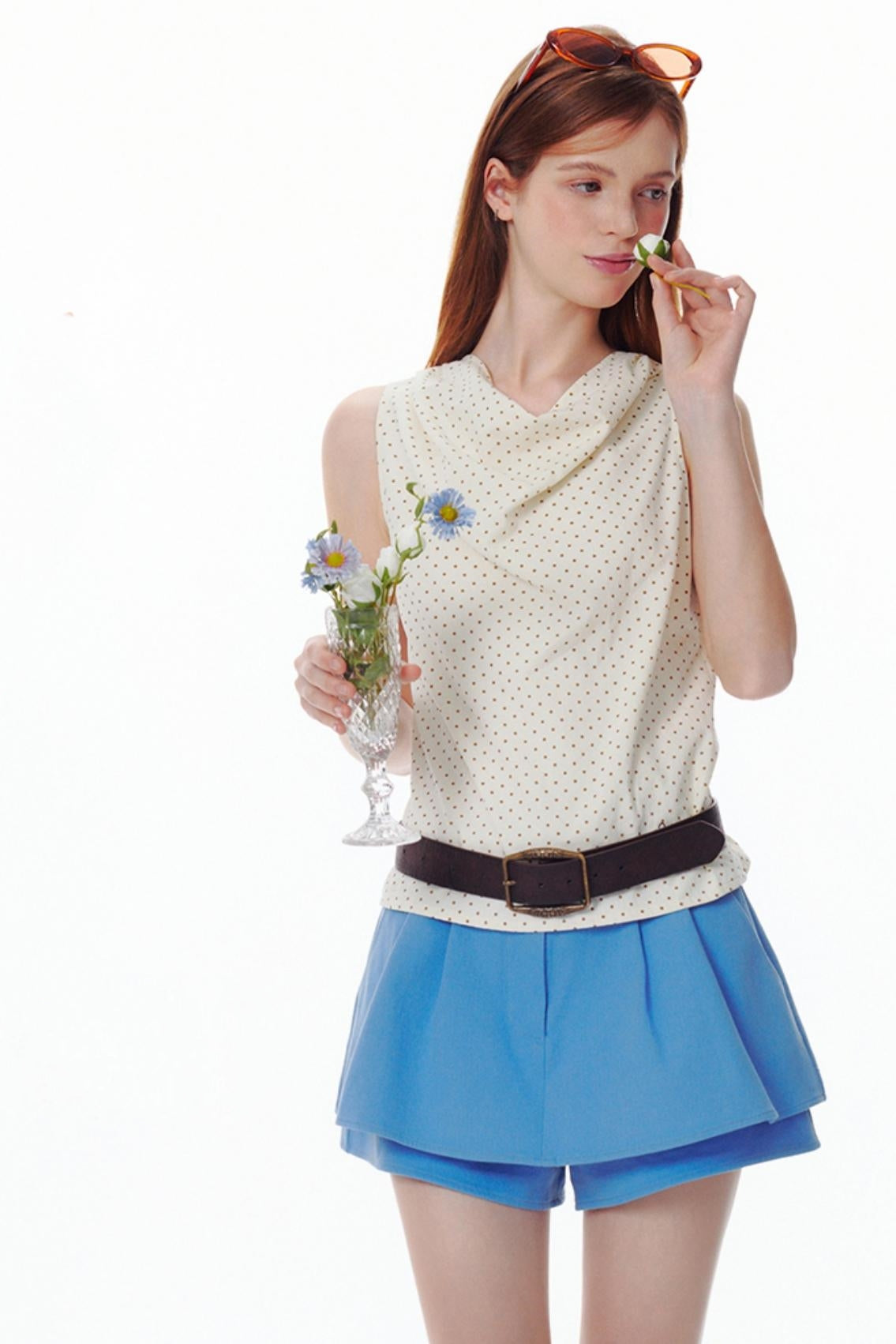 Vintage Chic Sleeveless Swing Top