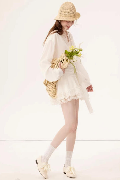 Chiffon Lace Paneled Dress