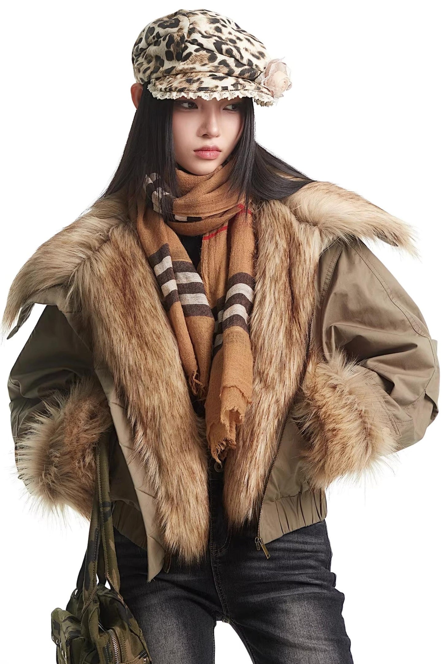 American Retro Fur-Lined Jacket