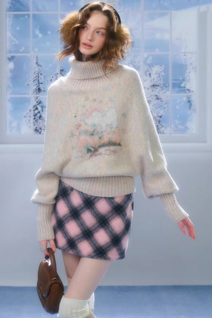 Misty Rain Plaid Skirt