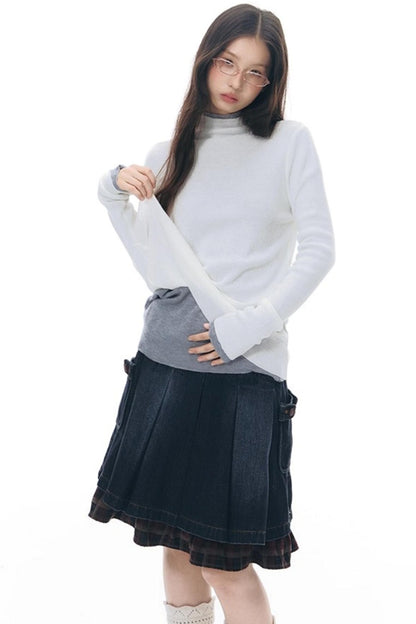 Solid Color Knitted Top