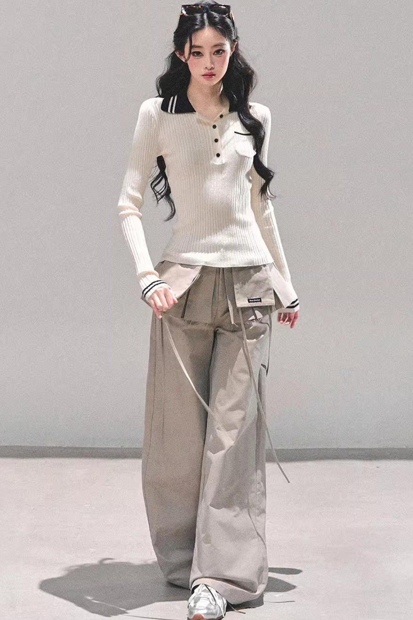 American Knit Polo Sweater