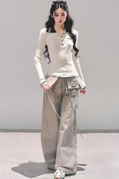 American Knit Polo Sweater