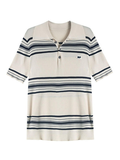 Slim Striped Polo T-Shirt