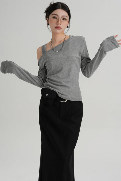 Long Sleeves Layered T-Shirt Set