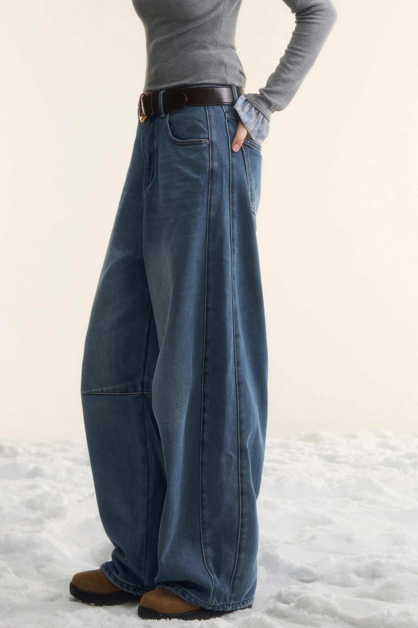 Blue Fleece-Lined Scimitar Pants