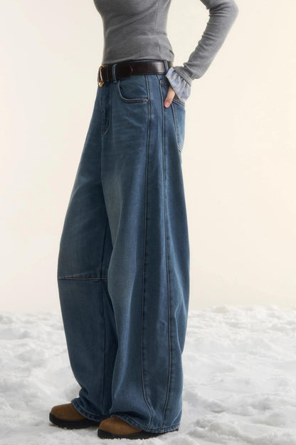 Blue Fleece-Lined Scimitar Pants