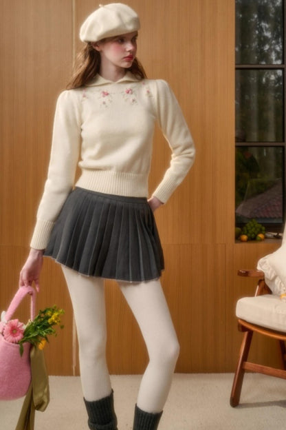 Wool Handmade Embroidered Sweater