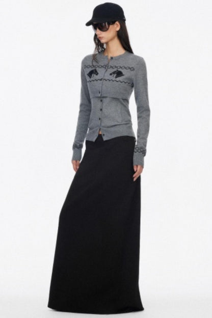 Wool Knit Two Piece Slim Jacket