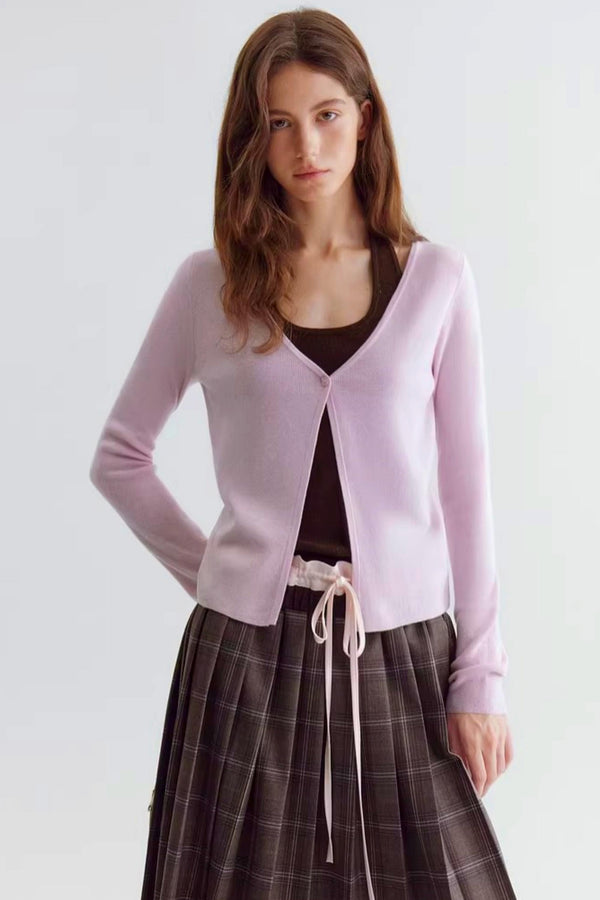 Color-Blocking Knit Cardigan