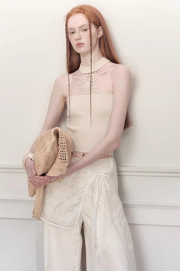 Weave Knit Bustier Top