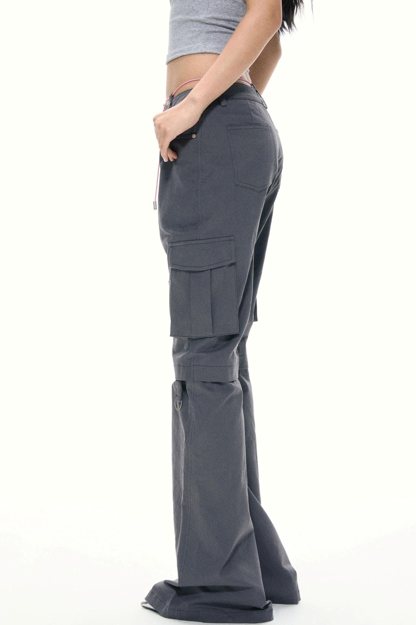 Retro Color-Block Flare Pants