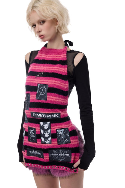 Electric Moon Knitted Apron Sweater