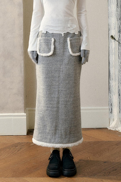 WINTER GATE WOOL TWEED SKIRT SET-UP