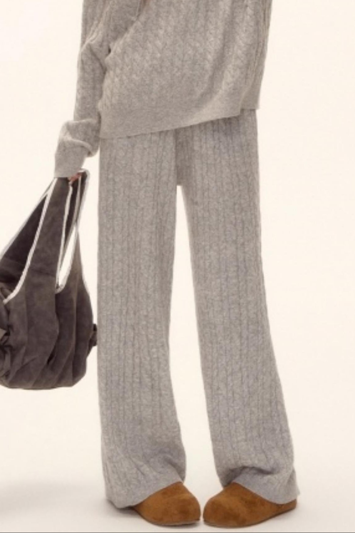 Wool Blend Hooded Knit Set-Up