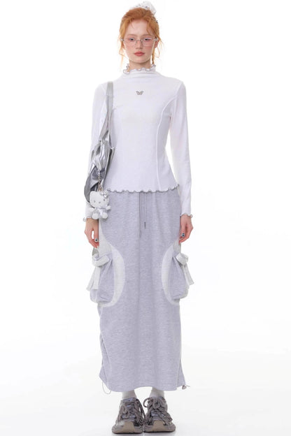 Autumn Design High Waist Skirt