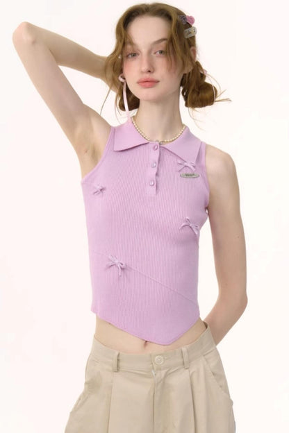 Chic Asymmetrical Polo Tank