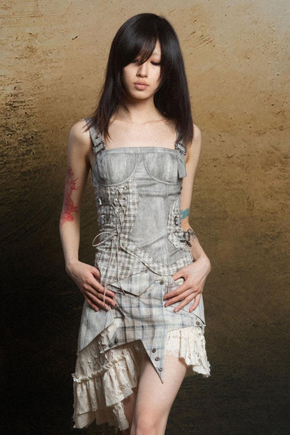 Punk Tiered Lace Skirt