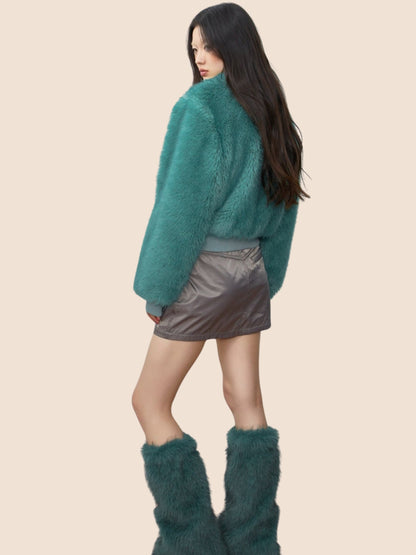 Long-sleeved Loose Fur Jacket