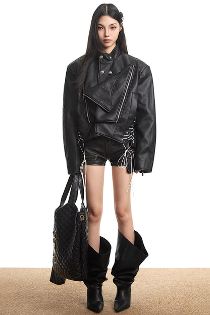 Retro Black Leather Jacket