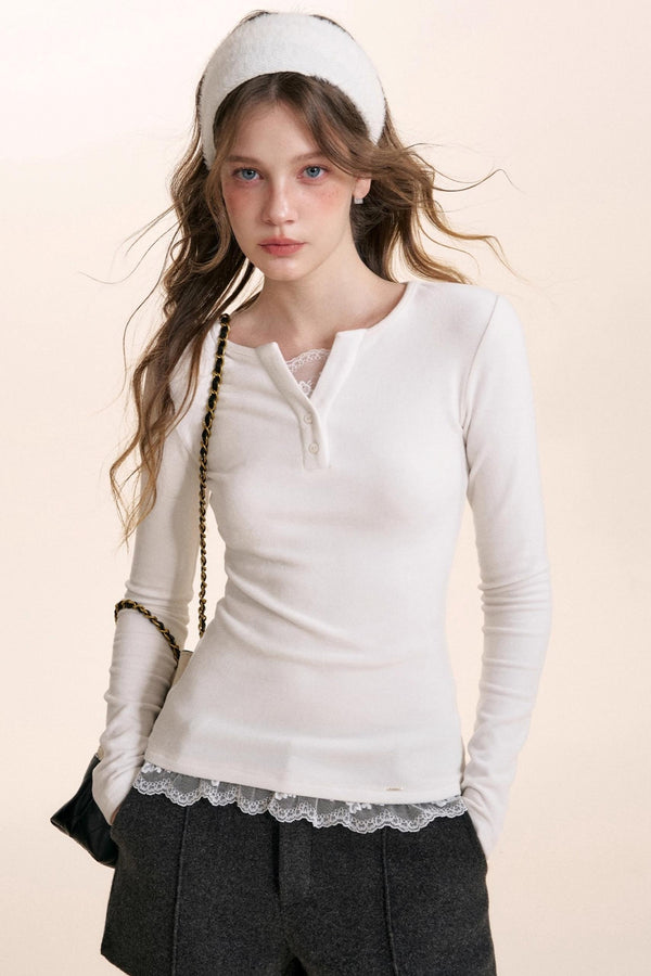 Romantic Lace Velvet Top