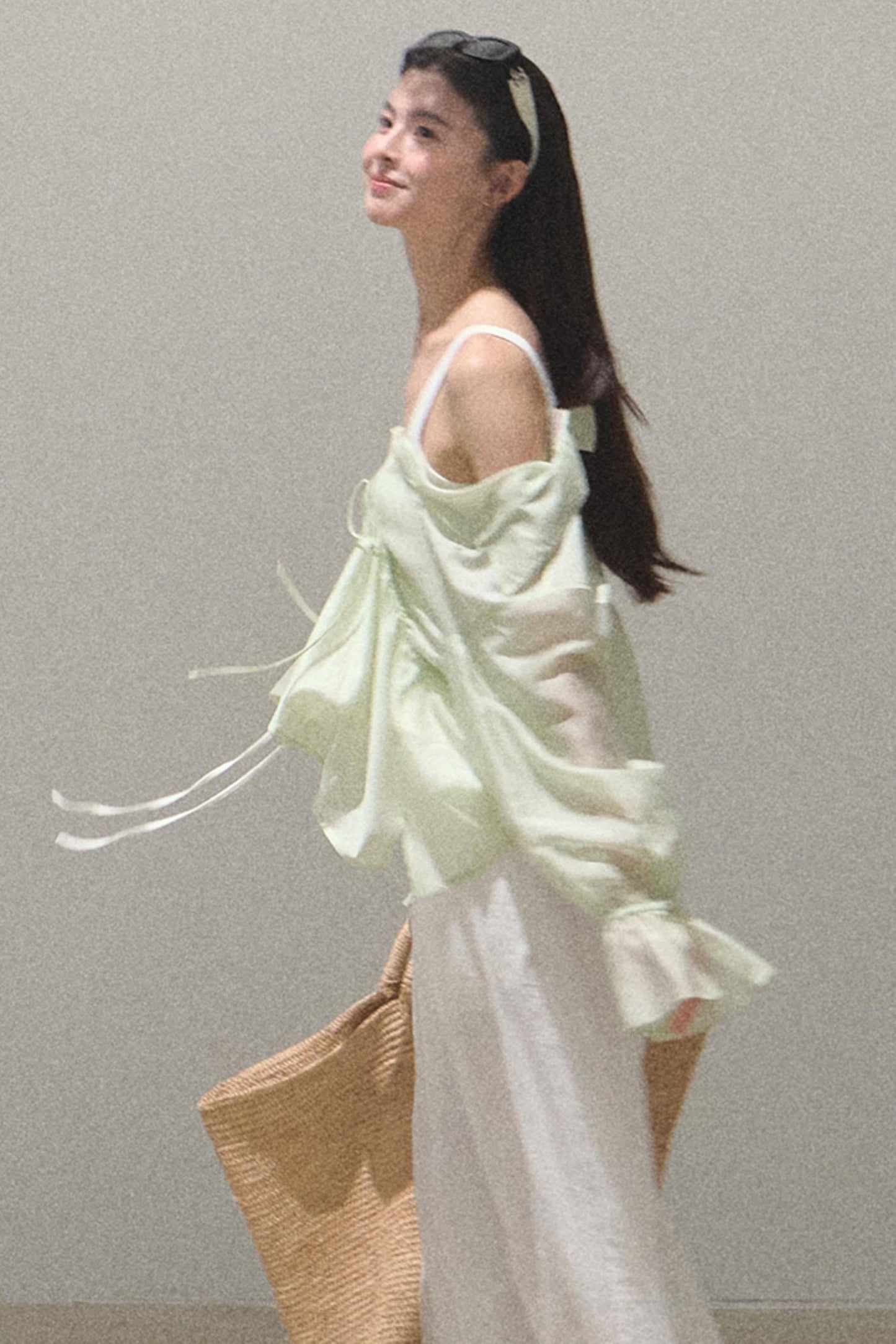 Iridescent Wide-Leg Trousers