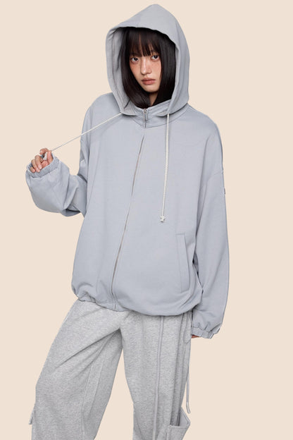 Vintage Drawstring Hoodie Jacket