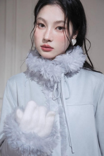 Misty Velvet Fur Coat