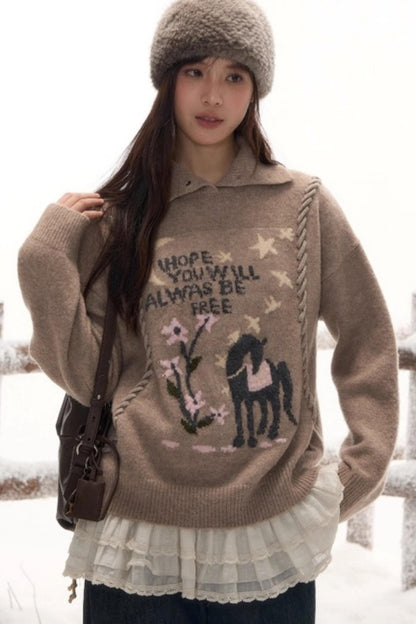 Free-Spirited Knit Sweater