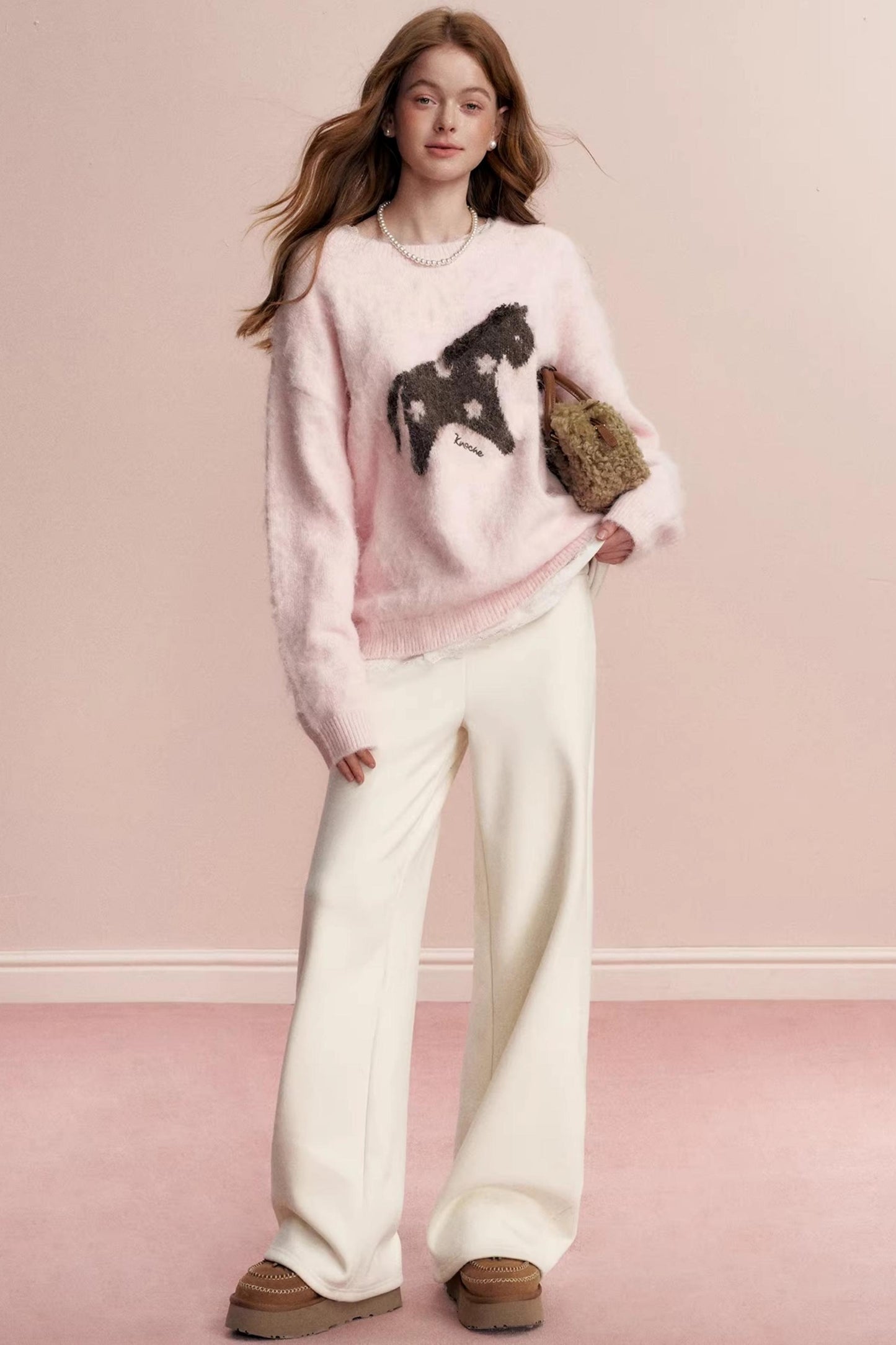 Romantic Lace Wool Pants