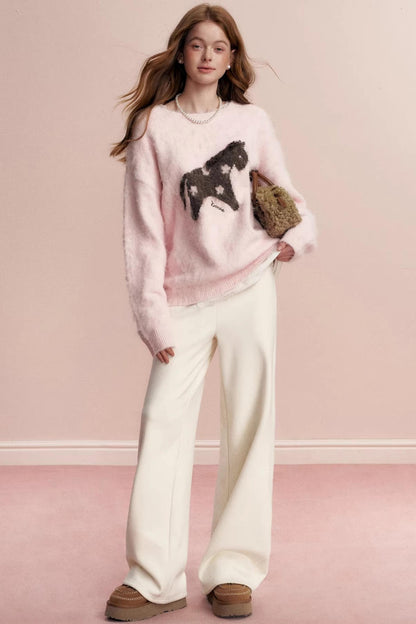 Romantic Lace Wool Pants