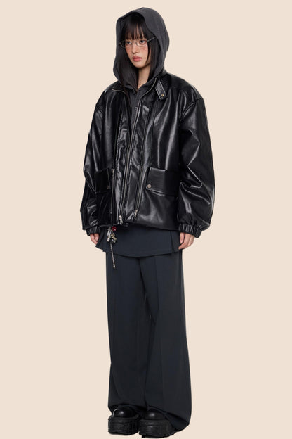 Autumn Vintage PU Leather Jacket