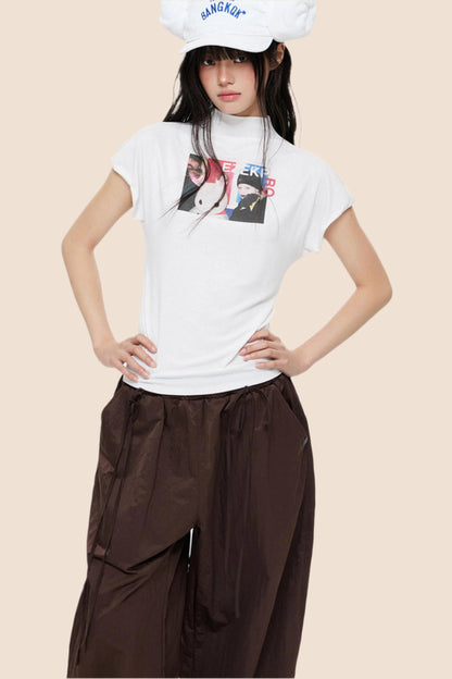 Fitted Short Sleeve Crop Tee