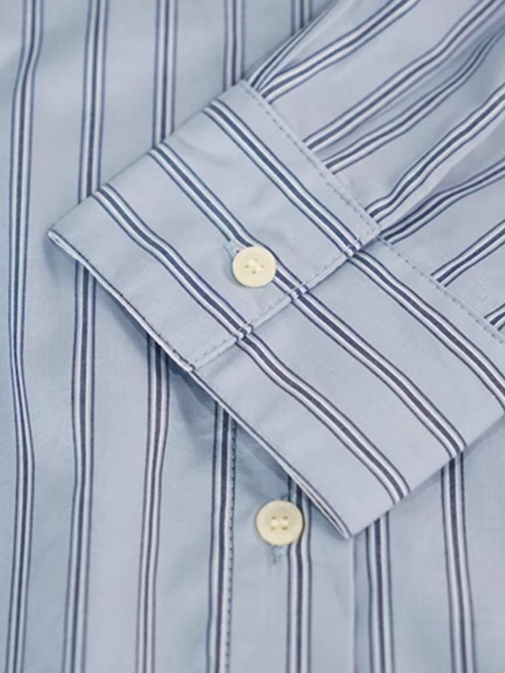 Striped Cotton Commuter Shirt