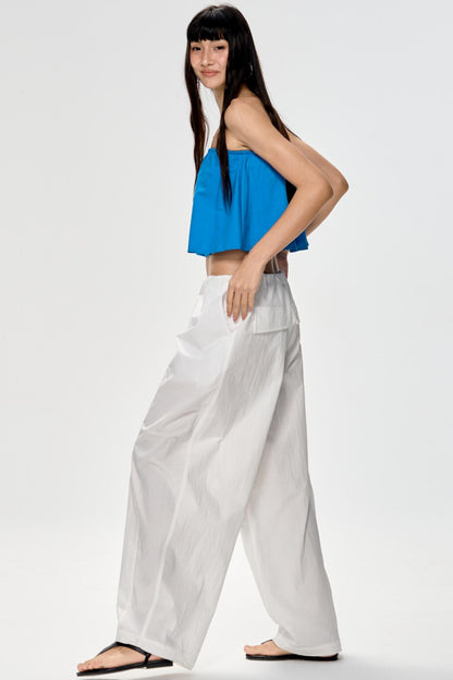 Bright Blue Backless Plunge Top