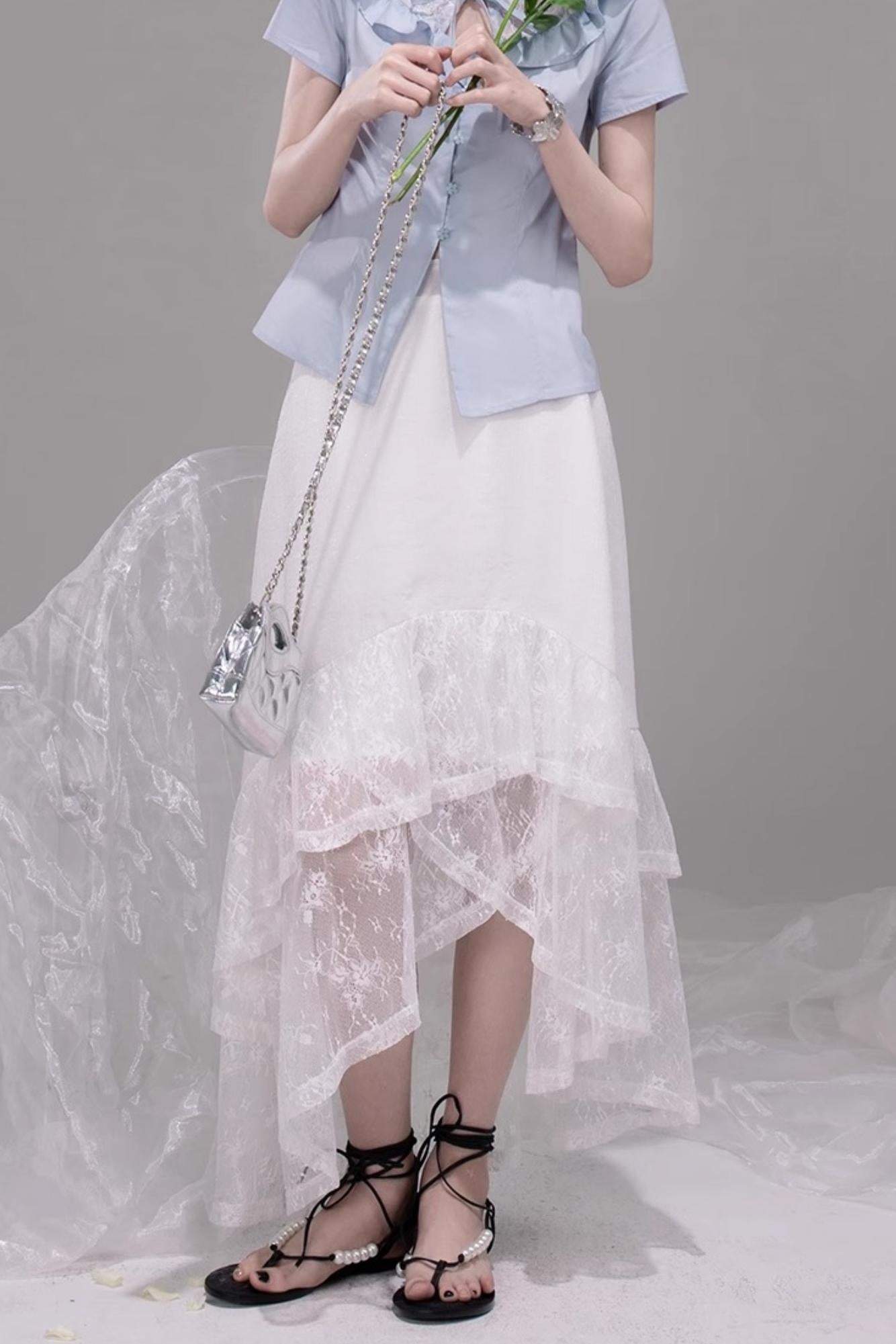 Curve Blue Cotton Shirt