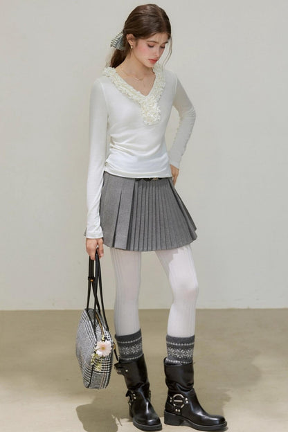 V-Neck Long-Sleeved Base Shirt