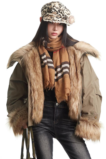 American Retro Fur-Lined Jacket