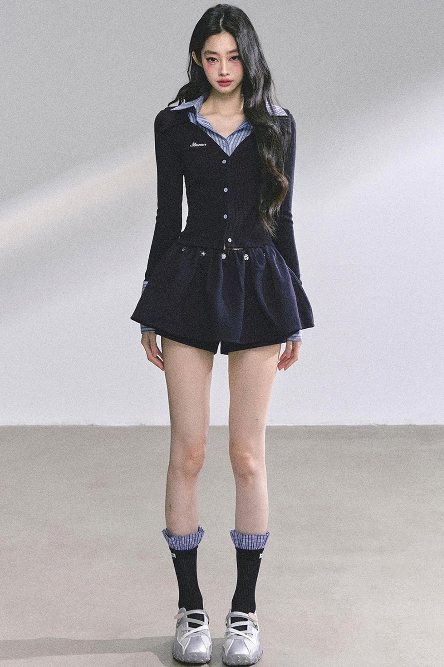 Slimming Long-Sleeved Knitted Top