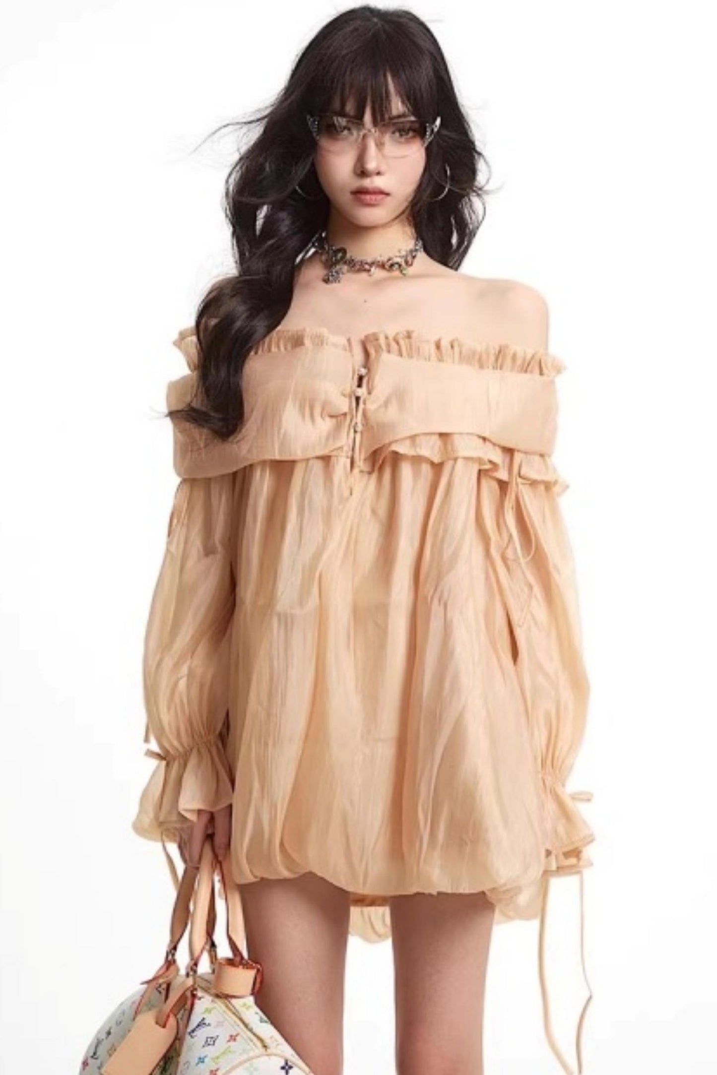 Retro Slim-Fit Short Skirt Set-Up