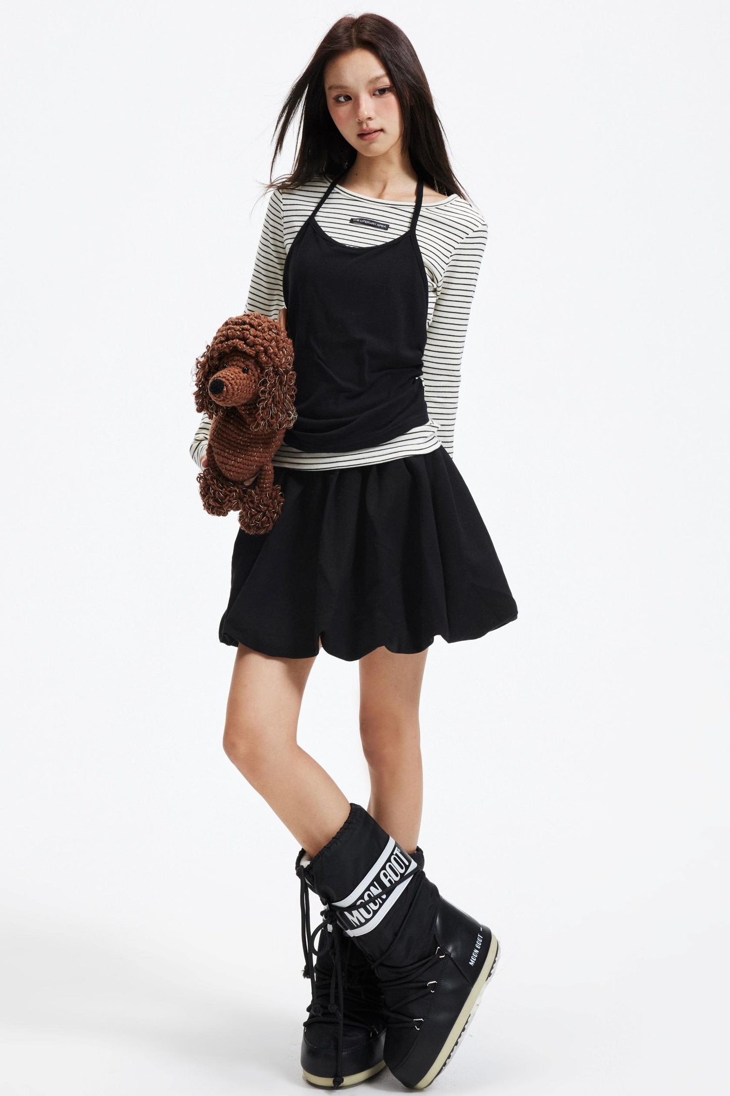 Patchwork Faux Layered Knit Top