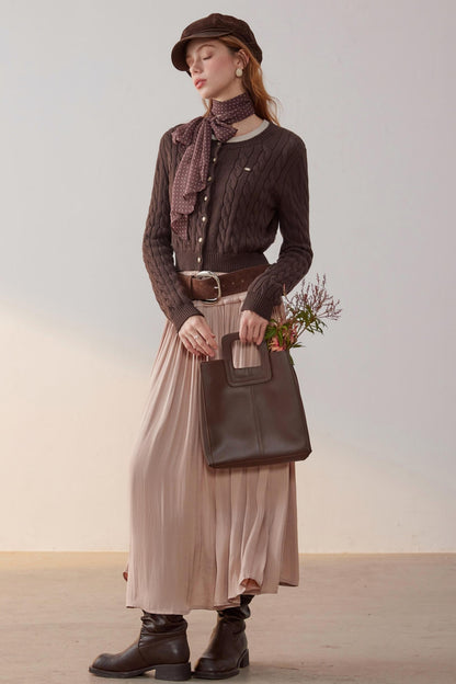 Metal Buckle Knitted Sweater