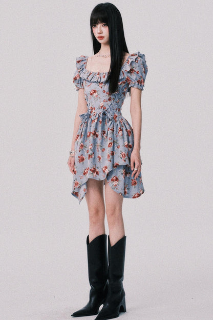 Deconstructed Square Collar Dress