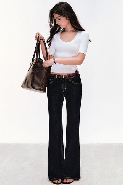 Retro Cow Slim Flare Jeans