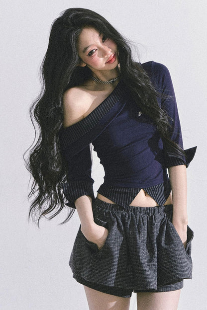 Gray Tone Striped T-Shirt