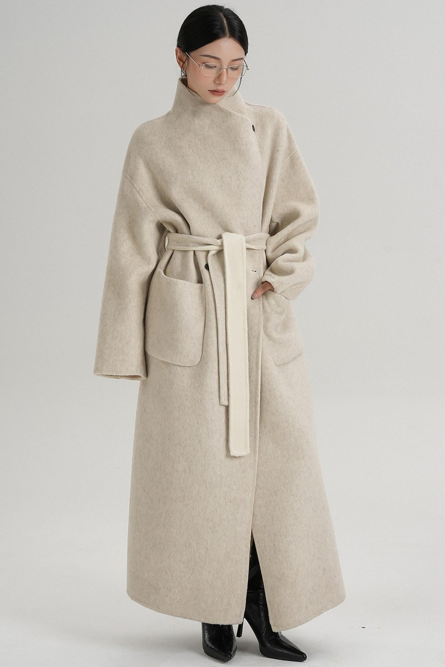 Stand-Up Wool Coat