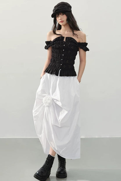Dark Night Ruched Top