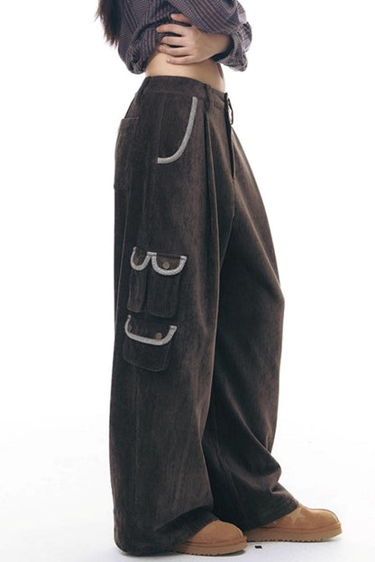 Chenille Multi-Pocket Pants