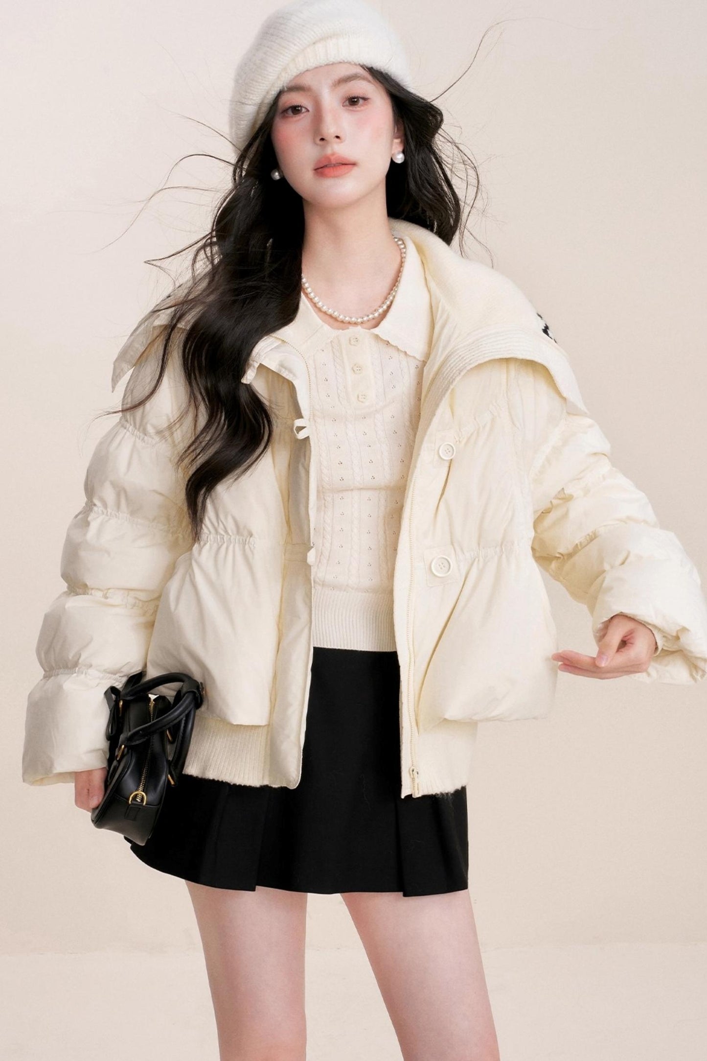 Romantic French Knit Long Sleeve Top