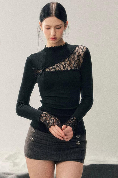 Lace Hollow-Out Slimming Top